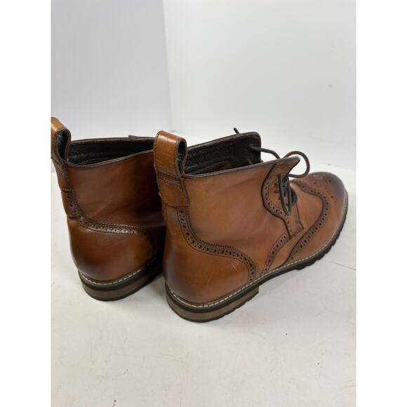 Jousen Mens Boots Premium Leather Cap Toe Casual Chukka Dress Boots Size 13 Men - Picture 4 of 9